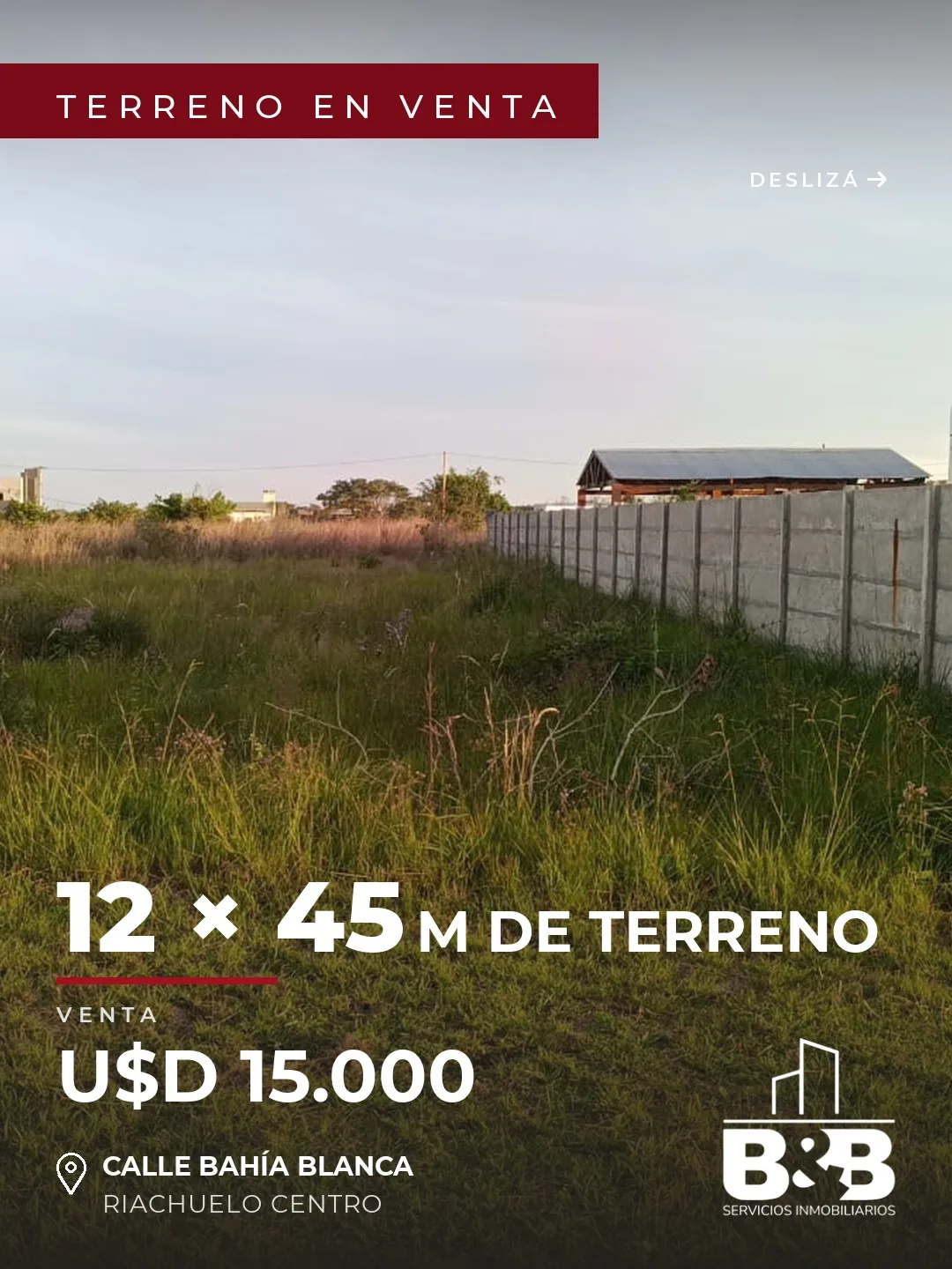 Terreno de 540 m² en Riachuelo Centro